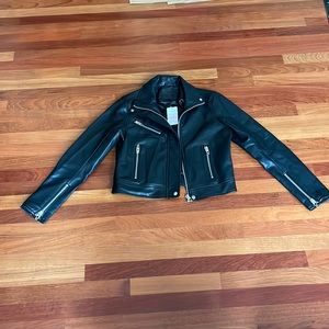 Blank NYC faux leather moto jacket, women’s size M